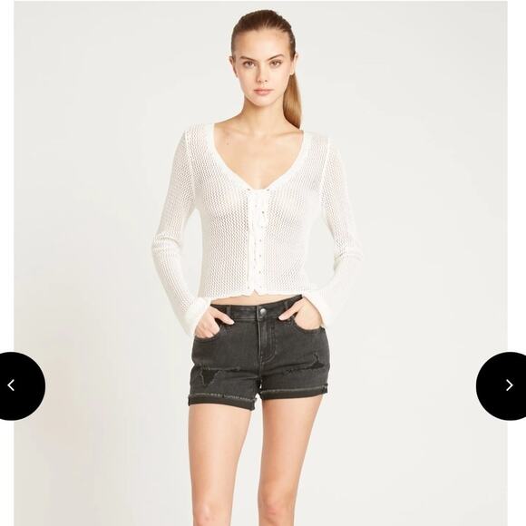 Vigoss Marley Cuff Shorts Distressed Size 31 Mid-Rise Black Short - Picture 8 of 9